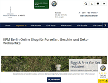 Tablet Screenshot of kpm-porzellan-shop.de